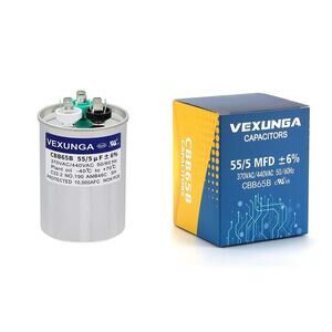 55/5 uF 55+5 MFD 370VAC or 440VAC Dual Run Start Round A/C Capacitor CBB65 CBB65